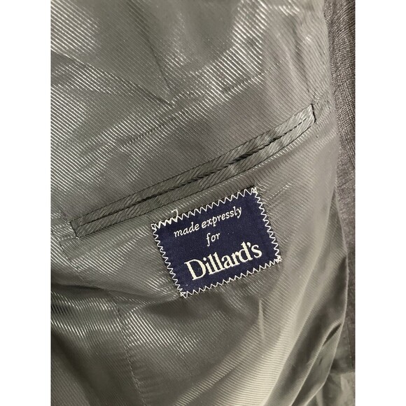 Men's Vintage Cremieux Loro Piana Wool Blazer Sport Coat Gray Plaid 46L - Picture 11 of 13